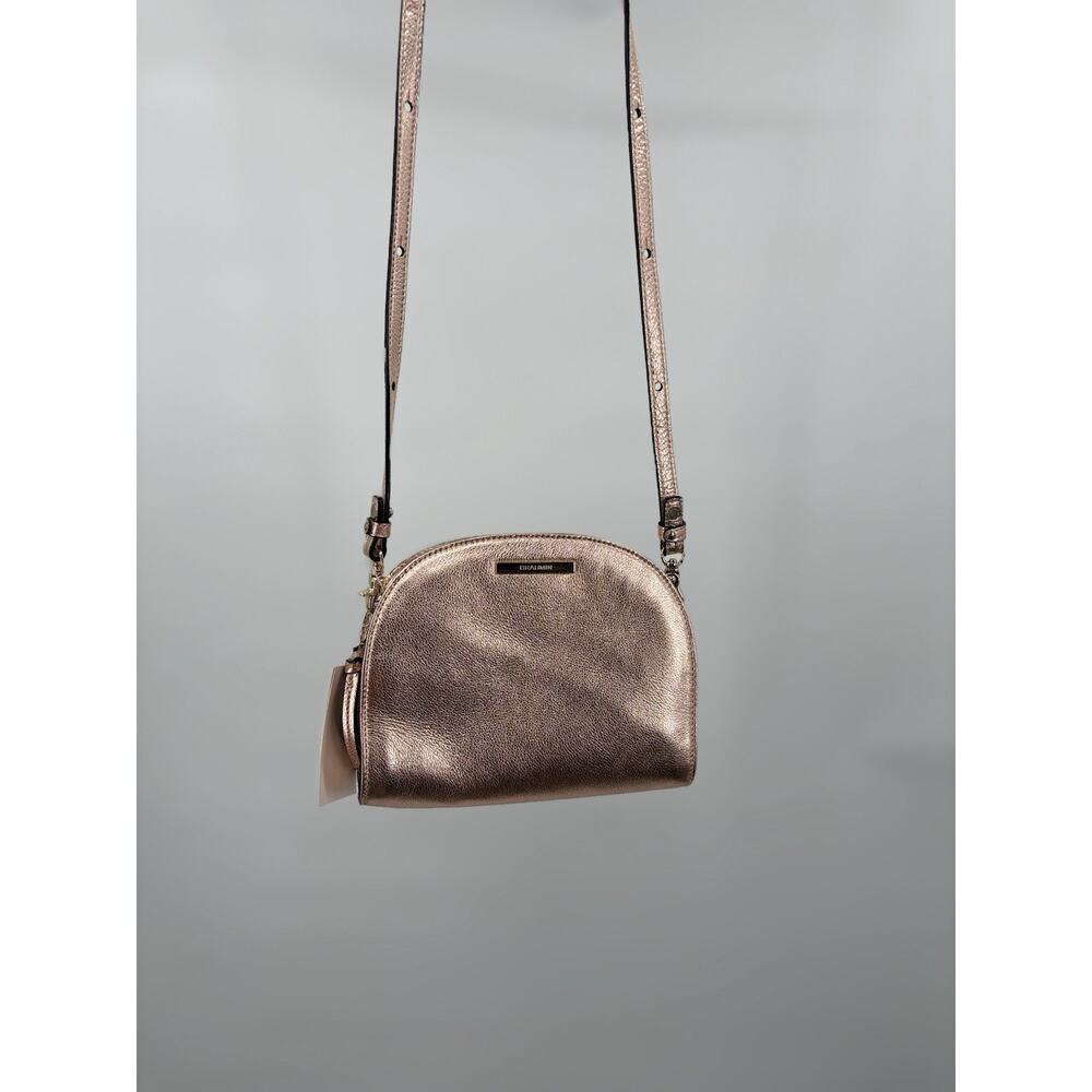 Brahmin Leah Rose Gold Moonlit Crossbody Leather Custom Rose Gold/Black Tassel